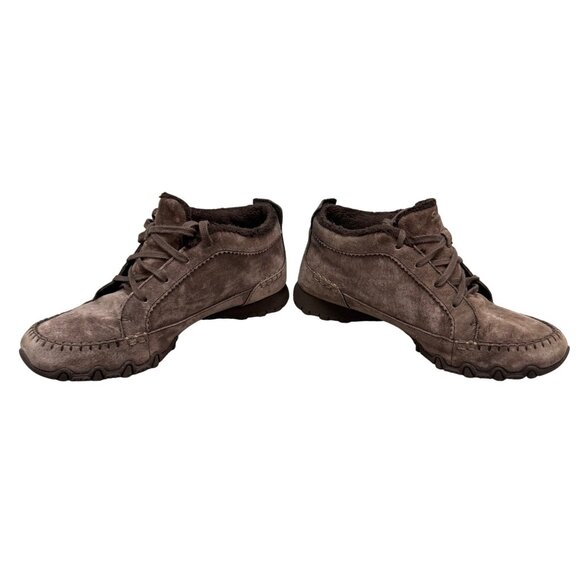 SKECHERS Bikers Lineage Boot‎ Women’s Size 7.5 Choc Suede Mid Top Chukka 44706 - Picture 9 of 9